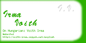 irma voith business card